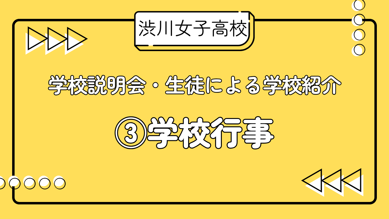 R7学校説明会　生徒による学校紹介　③学校行事